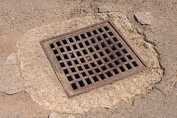 Image showing Sewer pit cover