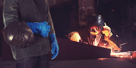 Image showing Welder in the factory