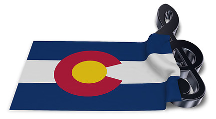 Image showing clef symbol and flag of colorado - 3d rendering