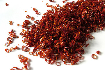 Image showing Red Cut Chilies
