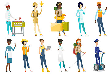 Image showing Professional women vector illustrations set.