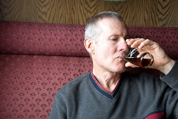 Image showing Man Drinking Beer