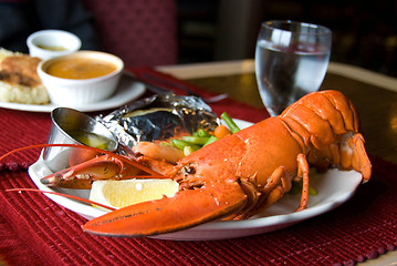 Image showing Restaurant Lobster Dinner