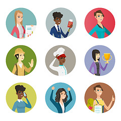 Image showing Vector set of characters of different professions.