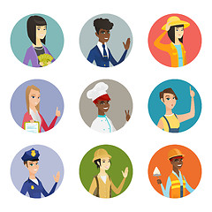 Image showing Vector set of characters of different professions.