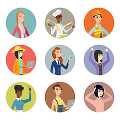 Image showing Vector set of characters of different professions.