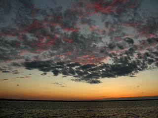 Image showing Dark and Scary Sunset