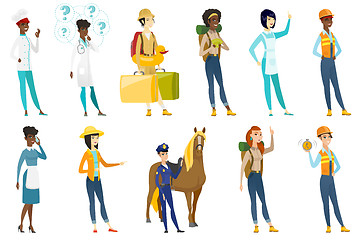 Image showing Professional women vector illustrations set.