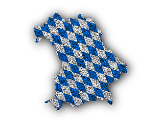 Image showing Map and flag of Bavaria on poppy seeds