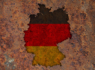 Image showing Textured map of Germany in nice colors