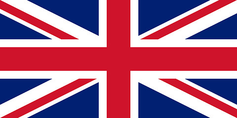 Image showing Colored flag of Great Britain