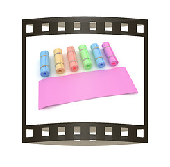 Image showing karemats. 3D illustration. The film strip