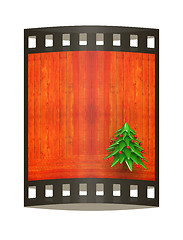 Image showing Christmas background. 3d illustration. The film strip