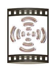 Image showing Radio Frequency Identification symbol. 3d illustration. The film