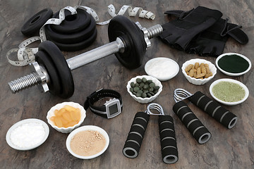 Image showing Weight Training Equipment and Supplements