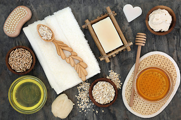 Image showing Natural Skin and Body Care Ingredients