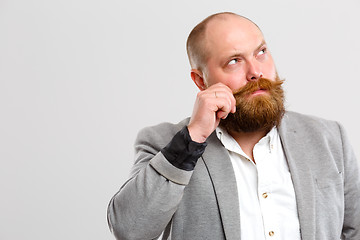 Image showing Man beard looking into side