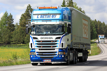 Image showing Colorful Scania Semi Truck Transport