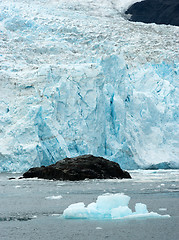 Image showing Glacial Flow Kenai Fjords Alaska Harding Ice Field Aialik Glacie