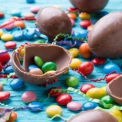 Image showing Image of colorful sweets, eggs