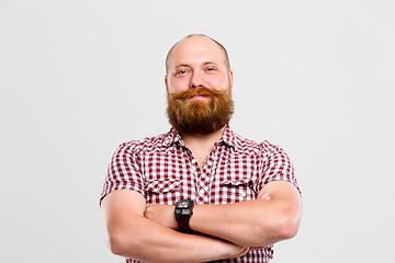 Image showing Smiling man with beard ,mustache