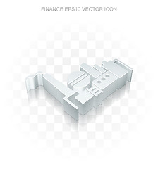 Image showing Finance icon: Flat metallic 3d Oil And Gas Indusry, transparent shadow, EPS 10 vector.