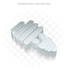 Image showing Finance icon: Flat metallic 3d Energy Saving Lamp, transparent shadow, EPS 10 vector.