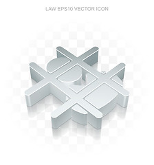 Image showing Law icon: Flat metallic 3d Criminal, transparent shadow, EPS 10 vector.