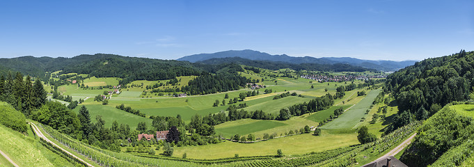 Image showing panoramic view from the Hochburg Emmendingen