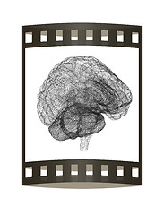 Image showing Creative concept of the human brain. The film strip