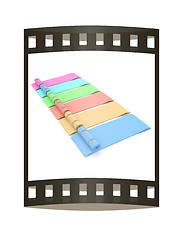 Image showing karemats. 3D illustration. The film strip