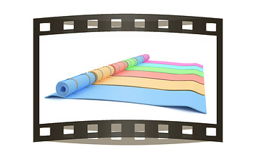 Image showing karemats. 3D illustration. The film strip