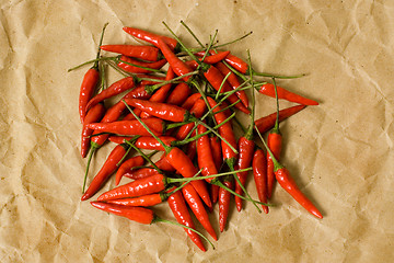 Image showing Pile of red chilli padi