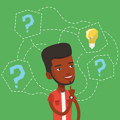 Image showing Man having business idea vector illustration.