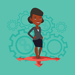 Image showing Woman choosing career way vector illustration.