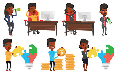 Image showing Vector set of business characters.