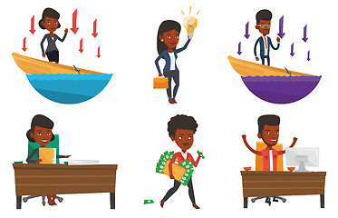 Image showing Vector set of business characters.