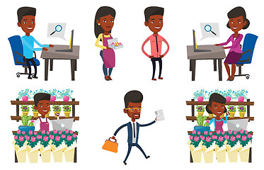 Image showing Vector set of business characters.