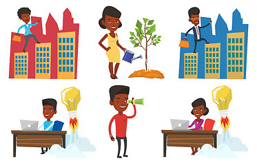 Image showing Vector set of business characters.