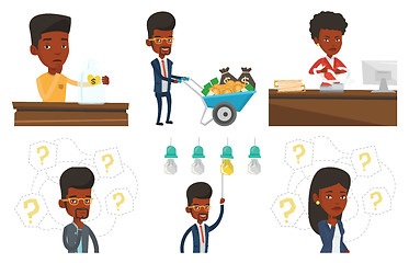 Image showing Vector set of business characters.