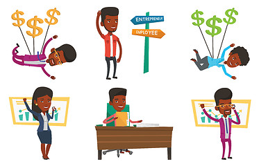 Image showing Vector set of business characters.