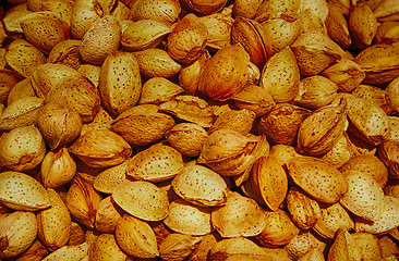 Image showing fresh almonds background