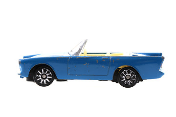 Image showing blue metal toy car 