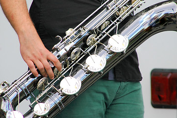 Image showing Baritone saxophone.