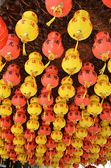 Image showing Colorful of lantern in Chinese Temple Penang, Malaysia