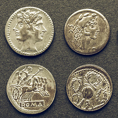 Image showing Vintage Roman coins