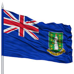 Image showing British Virgin Islands Flag on Flagpole