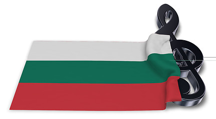 Image showing clef symbol and bulgarian flag - 3d rendering