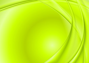 Image showing Bright green wavy background