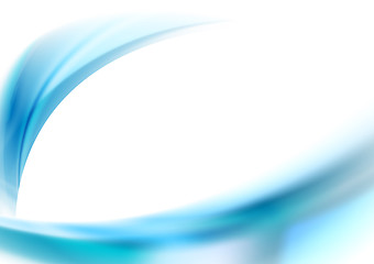 Image showing Bright blue white wavy background